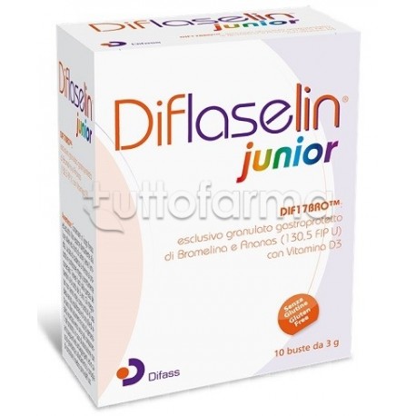 Diflaselin Junior per Sistema Immunitario e Drenaggio 10 Buste da 3 g Diflaselin Junior per Sistema Immunitario e Drenaggio 10 Buste da 3 g