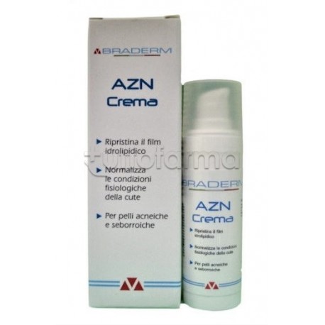 Azn Crema per Acne Infiammatoria 30ml Braderm Azn Crema per Acne Infiammatoria 30ml Braderm