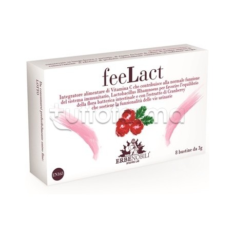 Erbenobili Fee Lact Integratore per Benessere delle Vie Urinarie 8 Bustine Erbenobili Fee Lact Integratore per Benessere delle Vie Urinarie 8 Bustine