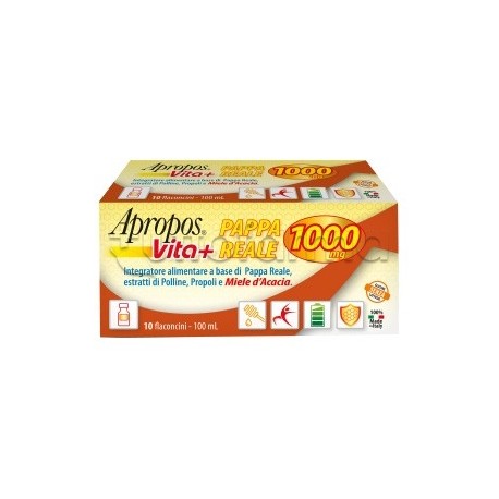Foto di Apropos Vita+ Pappa Reale 1000mg 10 Flaconcini da 10ml Foto di Apropos Vita+ Pappa Reale 1000mg 10 Flaconcini da 10ml
