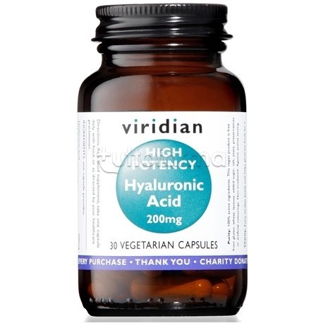 Viridian Hyaluronic Acid High Potency per Pelle e Articolazioni Flacone da 30 Capsule