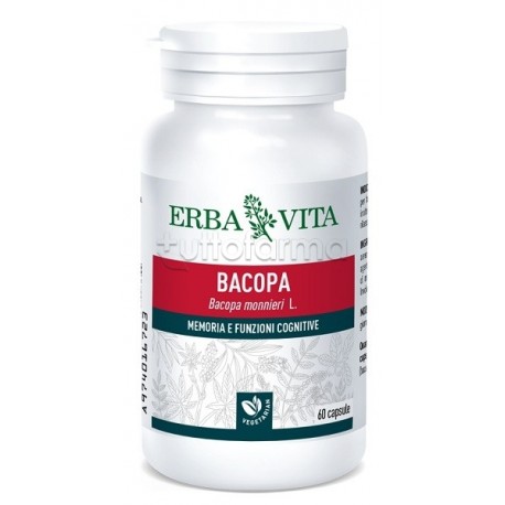 Erba Vita Bacopa Integratore per Memoria 60 Capsule Erba Vita Bacopa Integratore per Memoria 60 Capsule