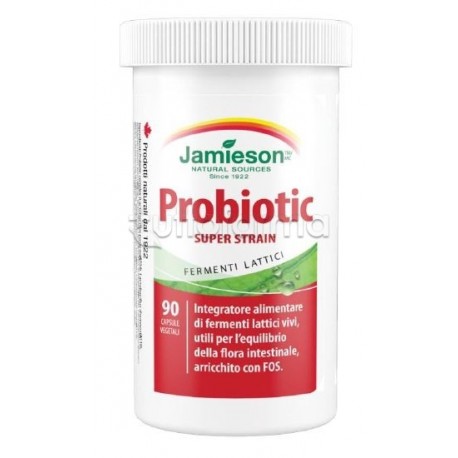 Jamieson Probiotic Super Strain Integratore per Benessere Intestino 90 Capsule Singole
