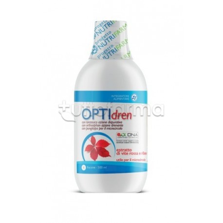 Optidren Vite Rossa/Ribes integratore drenante per gambe leggere 500ml Optidren Vite Rossa/Ribes integratore drenante per gambe leggere 500ml