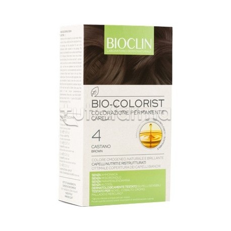 Bioclin Bio Colorist Tinta 4 Castano per Colorazione Permanente Kit Completo Bioclin Bio Colorist Tinta 4 Castano per Colorazione Permanente Kit Completo