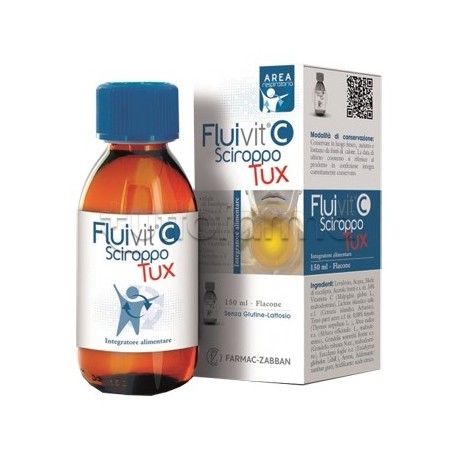 Fluivit C Sciroppo Tux Integratore per la Gola 150ml