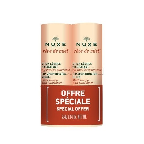 Nuxe Reve De Miel Duo Stick Labbra Idratante 2x4g Nuxe Reve De Miel Duo Stick Labbra Idratante 2x4g
