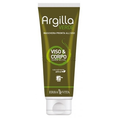 Erba Vita Argilla Verde Maschera per Viso e Corpo 250ml Erba Vita Argilla Verde Maschera per Viso e Corpo 250ml