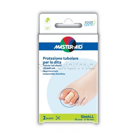 Tubo In Gel Master-Aid Elasticizzato per Dita 7,5 Cm 2 Pezzi Tubo In Gel Master-Aid Elasticizzato per Dita 7,5 Cm 2 Pezzi