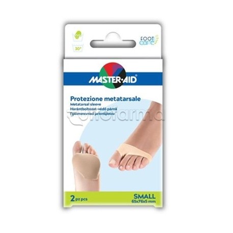 Master-Aid Protezione per Metatarso in Tessuto Elastico e Gel S 2 Pezzi Taglia Small Master-Aid Protezione per Metatarso in Tessuto Elastico e Gel S 2 Pezzi Taglia Small