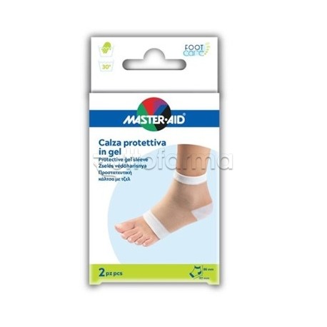 Master-Aid Calza Con Protezione Idratante In Gel per Talloni Screpolati Confezione da 2 Pezzi