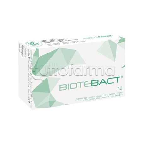 Confezione con Biotebact Integratore per Vie Respiratorie 30 Compresse Singole
