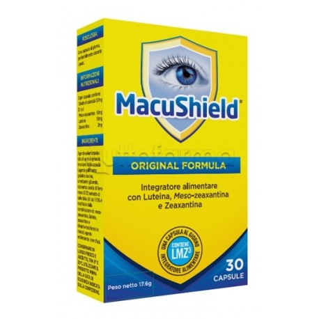Macushield Original Formula integratore occhi con carotenoidi per protezione visiva 30 capsule Macushield Original Formula integratore occhi con carotenoidi per protezione visiva 30 capsule