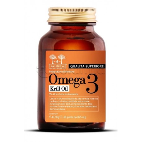 Salugea Omega 3 Krill Oil Integratore per il Fegato 60 Perle