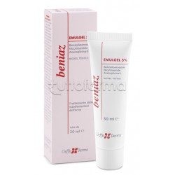 Tubo con Beniaz Emulgel 5% Crema per Acne e Pelle Grassa 30ml Tubo con Beniaz Emulgel 5% Crema per Acne e Pelle Grassa 30ml
