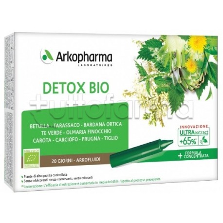 Arkofluidi Ultra Suoni Detox Bio per Depurazione 20 Fiale Arkofluidi Ultra Suoni Detox Bio per Depurazione 20 Fiale