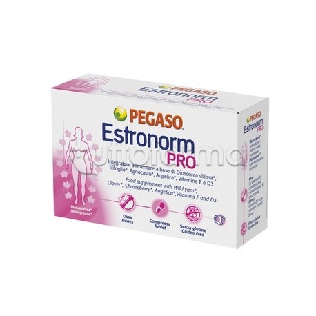 Estronorm Pro integratore menopausa con trifoglio rosso e vitamina D3 21 compresse Estronorm Pro integratore menopausa con trifoglio rosso e vitamina D3 21 compresse