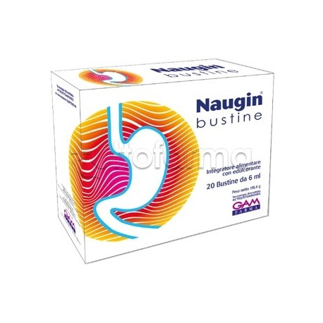 Naugin bustine integratore digestivo naturale per gonfiore e nausea 20 bustine da 6ml