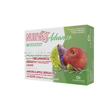 Nurvast Advance per Metabolismo Lipidi e Carboidrati 30 Compresse Gastroresistenti