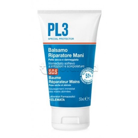 PL3 Balsamo Riparatore Mani per Mani Screpolate 50ml PL3 Balsamo Riparatore Mani per Mani Screpolate 50ml