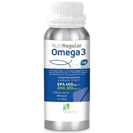 Nutriregular Omega 3 per Salute di Cuore, Cervello e Vista 240 Capsule Softgel Nutriregular Omega 3 per Salute di Cuore, Cervello e Vista 240 Capsule Softgel
