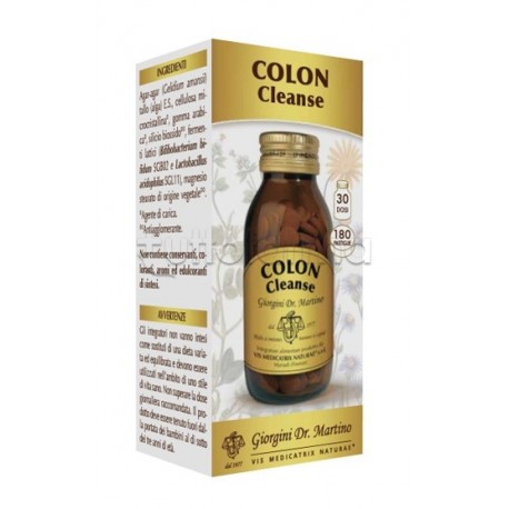 Dr Giorgini Colon Cleanse Integratore per Intestino 180 Pastiglie Dr Giorgini Colon Cleanse Integratore per Intestino 180 Pastiglie