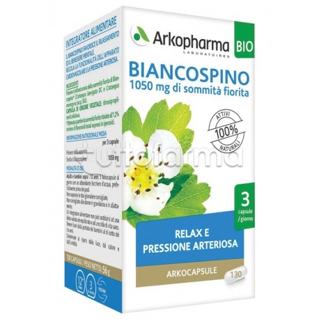 Arkocapsule Biancospino Bio Integratore Rilassante 45 Capsule Arkocapsule Biancospino Bio Integratore Rilassante 45 Capsule