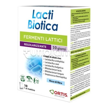 Ortis Lactibiotica Integratore per Benessere Intestinale 10 Bustine Ortis Lactibiotica Integratore per Benessere Intestinale 10 Bustine