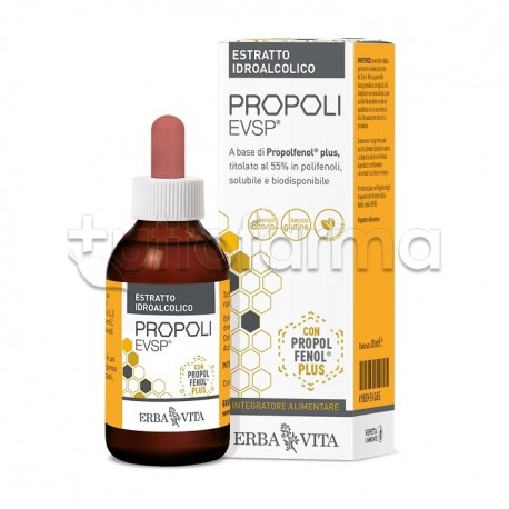 Erba Vita Propoli EVSP Estratto Idroalcolico Integratore per La Gola 30ml Erba Vita Propoli EVSP Estratto Idroalcolico Integratore per La Gola 30ml