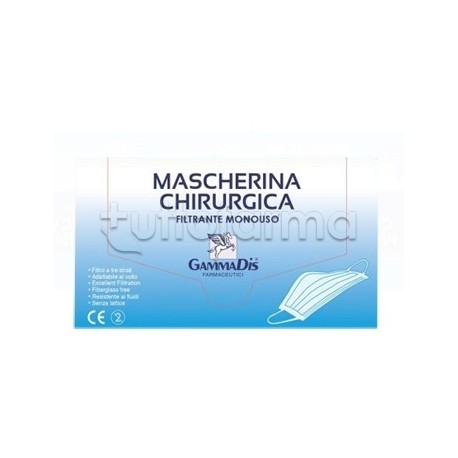 Mascherina Chirurgica Gammadis per Protezione 50 Pezzi Mascherina Chirurgica Gammadis per Protezione 50 Pezzi