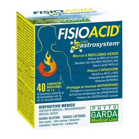 Fisioacid Integratore per lo Stomaco 40 Compresse Masticali