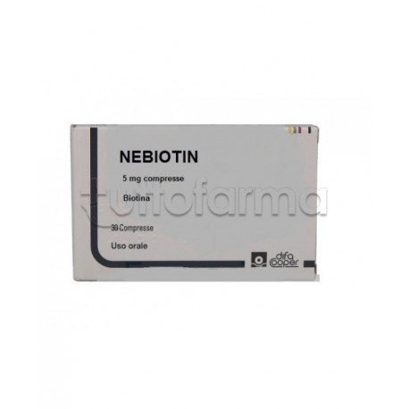 Nebiotin Biotina 5mg 30 Compresse per Carenza di Biotina
