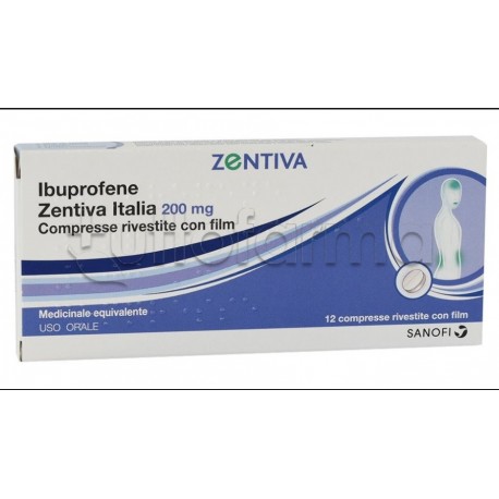 Zentiva Ibuprofene 200mg 12 Compresse Rivestite con Film