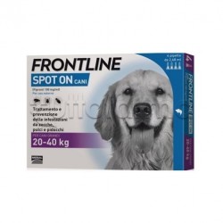 Frontline Spot-on Antiparassitario Veterinario per Cani 20-40Kg 4 Pipette