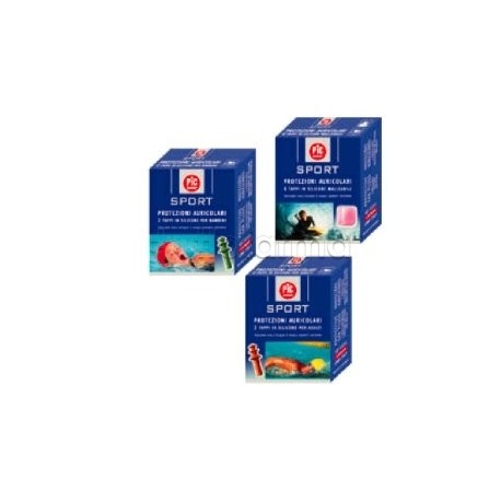 Tappi Auricolari In Silicone Pic Sport Per Adulti per Sport Acquatici Confezione da 2 Pezzi