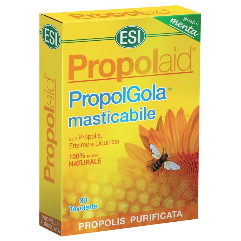 Esi Propolaid Gola 30 Tavolette Masticabili con Propoli Gusto Menta Esi Propolaid Gola 30 Tavolette Masticabili con Propoli Gusto Menta