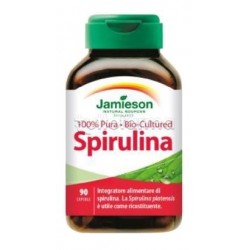 Scatola con Biovita Jamieson Spirulina Integratore Ricostituente 90 Capsule Singole Scatola con Biovita Jamieson Spirulina Integratore Ricostituente 90 Capsule Singole