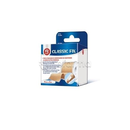 Cerotto In Rocchetto Pic Classic Fix Tela per Fissaggio 5x500 Cm Cerotto In Rocchetto Pic Classic Fix Tela per Fissaggio 5x500 Cm