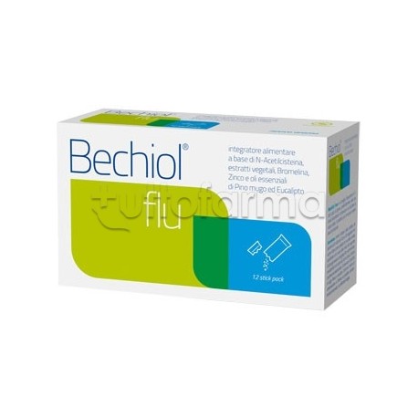 Bechiol Flu per Difese Naturali e Vie Respiratorie 12 Stick Pack