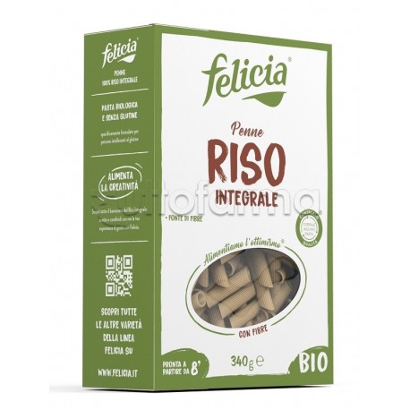 Felicia Bio Riso Integrale Penne Senza Glutine 340g Felicia Bio Riso Integrale Penne Senza Glutine 340g