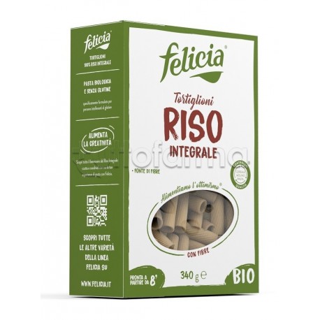 Felicia Bio Riso Integrale Tortiglioni per Intolleranti al Glutine 340 g Felicia Bio Riso Integrale Tortiglioni per Intolleranti al Glutine 340 g