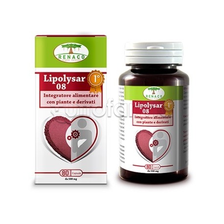 Renaco Lipolysar 08 Monascus Integratore per Colesterolo 80 Capsule Renaco Lipolysar 08 Monascus Integratore per Colesterolo 80 Capsule