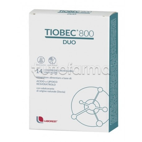 Tiobec 800 Duo Compresse Orosolubili Integratore Ricostituente 18,9g