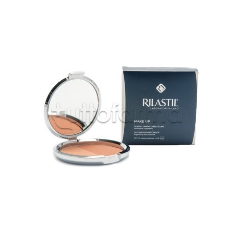 Scrigno e Scatola esterna e Rilastil Maquillage Terra Compatta Illuminante Bicolor 18g Scrigno e Scatola esterna e Rilastil Maquillage Terra Compatta Illuminante Bicolor 18g