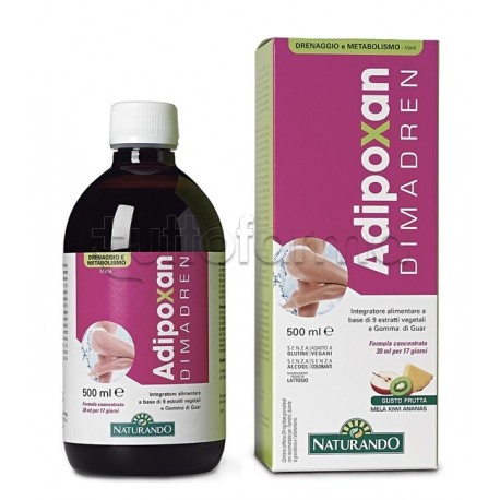 Confezione di Naturando Adipoxan Dimadren Integratore per Drenaggio Liquidi 500 ml Confezione di Naturando Adipoxan Dimadren Integratore per Drenaggio Liquidi 500 ml