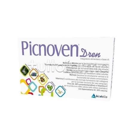 Picnoven Dren Integratore per Drenare l'organismo 100 Compresse