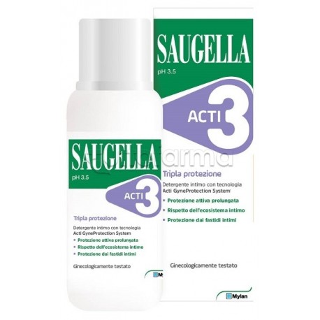 Saugella Acti3 Detergente Intimo  Protettivo 250ml