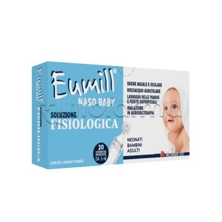Eumill Naso Baby Soluzione Fisiologica 20 Contenitori Monodose 5ml