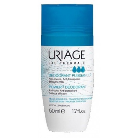 Uriage Deo Power3 Roll On per Traspirazione Intensa 50ml, deodorante anti-odore e anti-traspirante per pelli sensibili Uriage Deo Power3 Roll On per Traspirazione Intensa 50ml, deodorante anti-odore e anti-traspirante per pelli sensibili