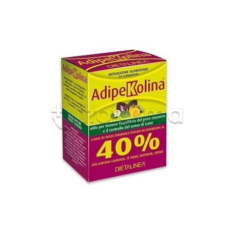 Dietalinea Adipekolina per Metabolismo e Controllo Fame 24 Compresse